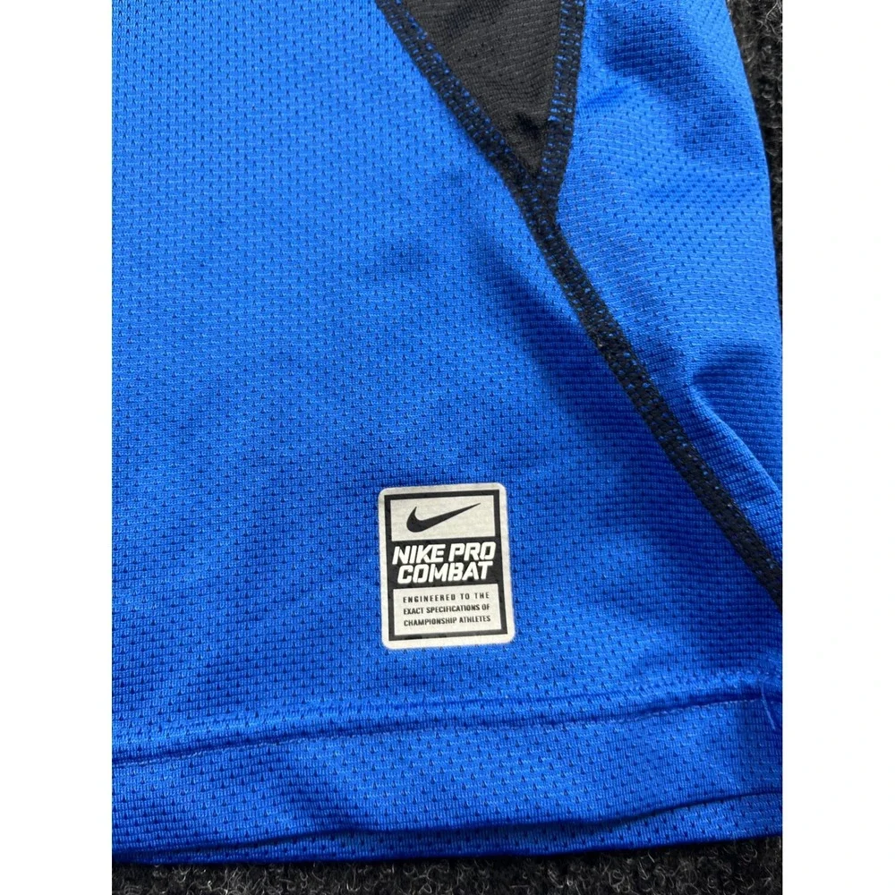 Nike Pro Combat Dri-FIT Compression Tank Top Mens XXL Blue Grey Sleeveless Shirt